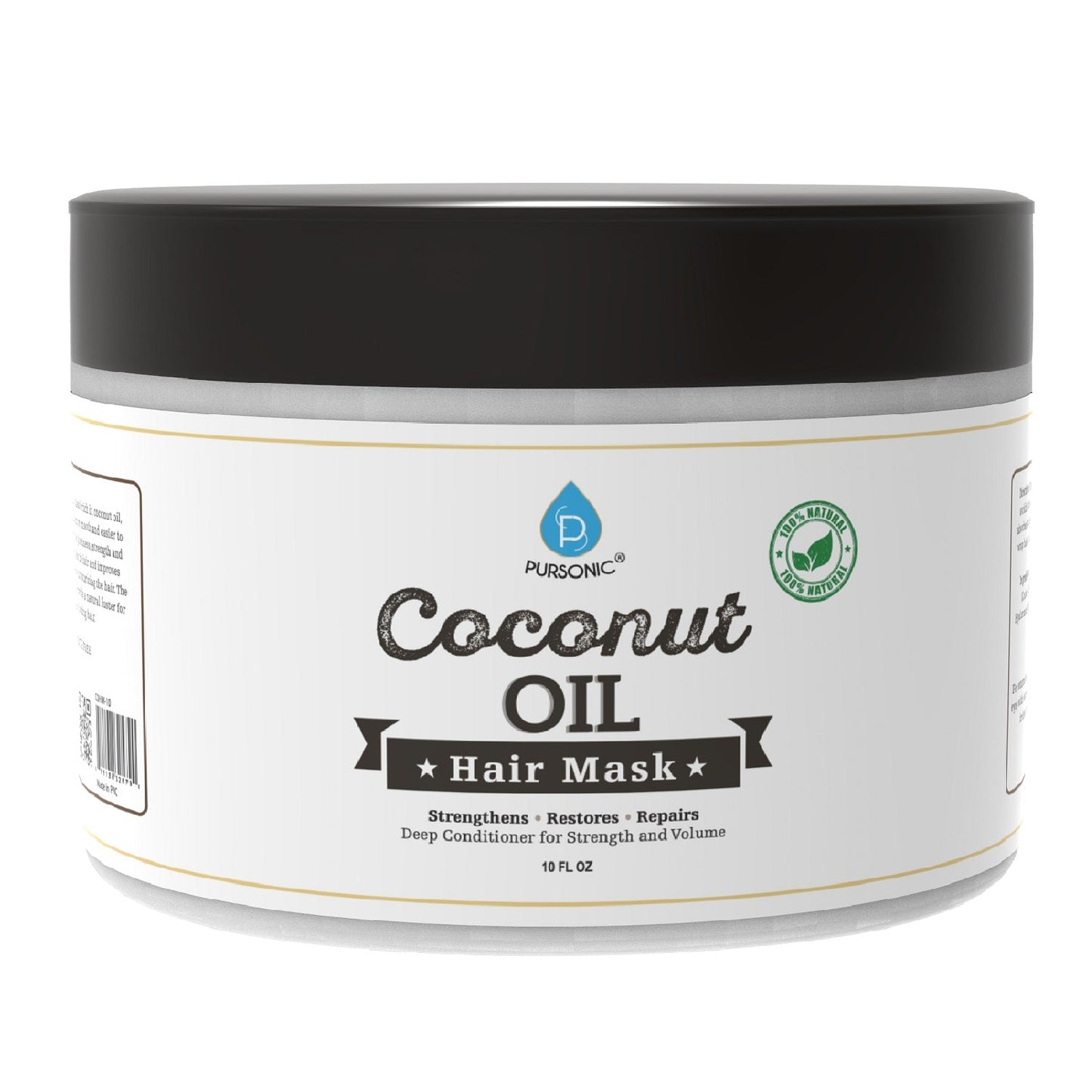 100% Natural Coconut Oil Hair Mask 10 Oz-0