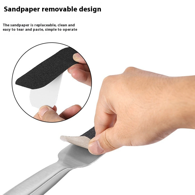 Foot Care Stainless Steel Foot File Double-sided Sandpaper